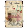 Milchshake Metall Zeichen Vintage Plaque Zinn Zeichen Wand Dekoration Home Decor Bar Zeichen Wohnkultur Eis poster