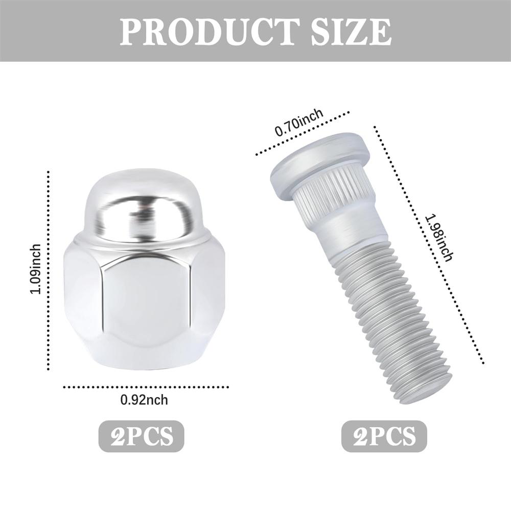 2 Set Wheel Stud Bolts For Hyundai & Kia 52950-14140 52950-M1000 5295014140
