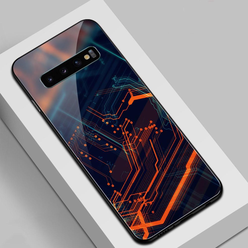 Чехол для телефона samsung s20 plus, стеклянная задняя крышка, чехол с чипом для Samsung Galaxy S8 S9 S10 s20 S21 S22 Note 8 9 10 plus S10e ultra
