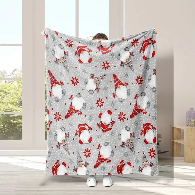 Santa Claus Blanket Christmas Theme Throw Blanket for Girls Boys Gift Super Soft Cozy Flannel Fuzzy Blanket for Couch Sofa Bed
