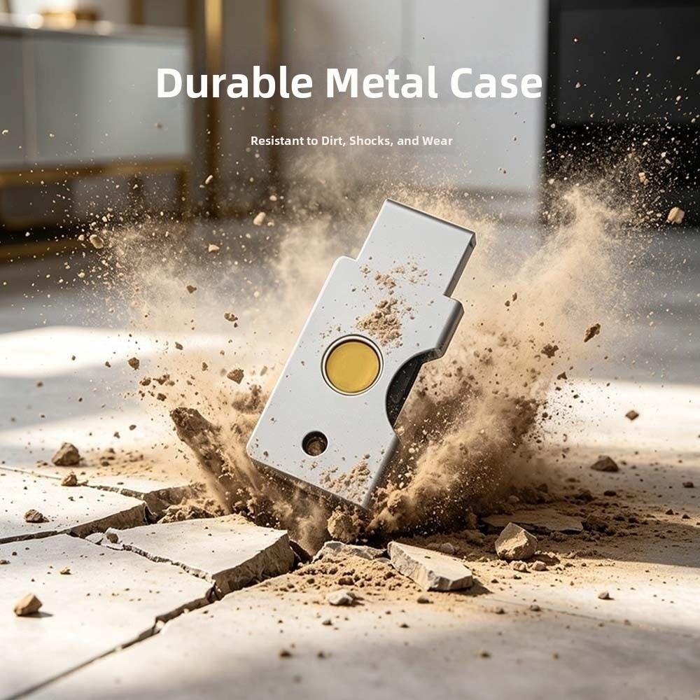 Metal Metal Protective Case Access Openings Protective Key Cover for YubiKey 5C NFC