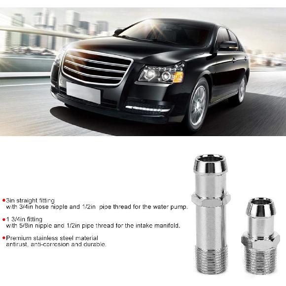 2 шт. Соединитель шланга отопителя - Фитинги шланга отопителя для водяного насоса 3/4 дюйма, впуск 5/8 дюйма, Автомобильный аксессуар
