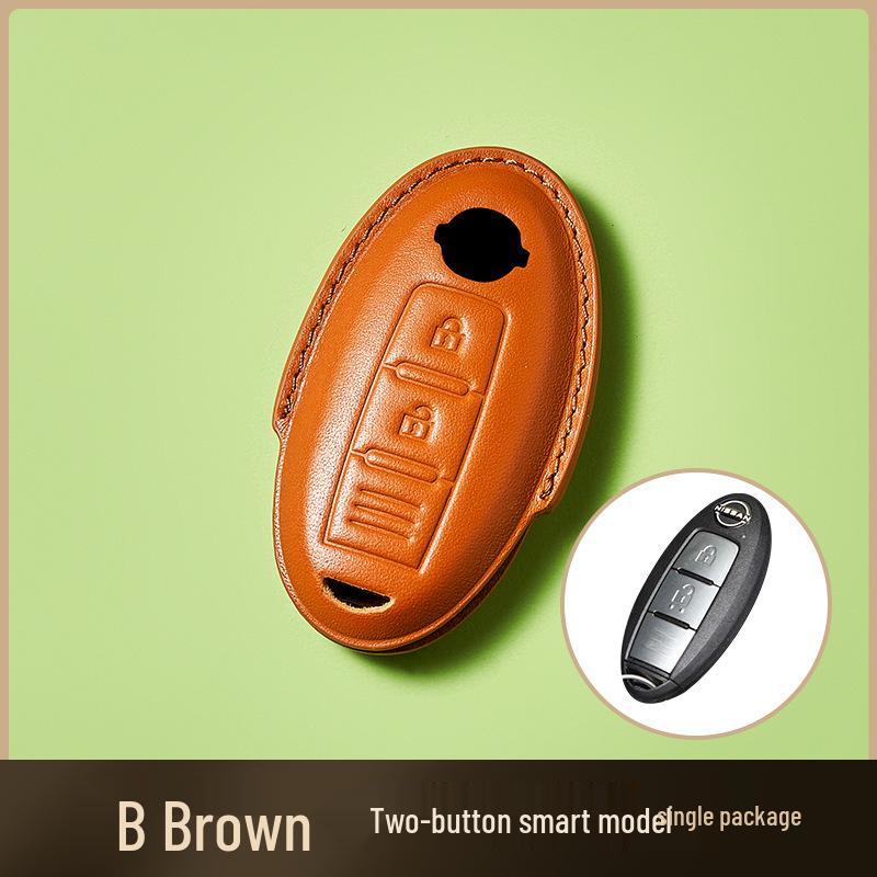 Ключница из коровьей кожи растительного дубления для ключа от автомобиля New Sylphy Murano, ручная работа, дизайн с пряжкой для мужчин