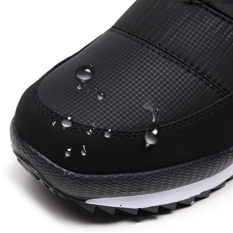 Зимние снежные сапоги женские бархатные на толстой подошве теплые туфли уличные водонепроницаемые нескользящие сапоги средней высоты