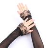 Elegant Long Elastic Tulle Fingerless Gloves Driving Sun Protection Mesh Arm Sleeves Party Costume Accessories