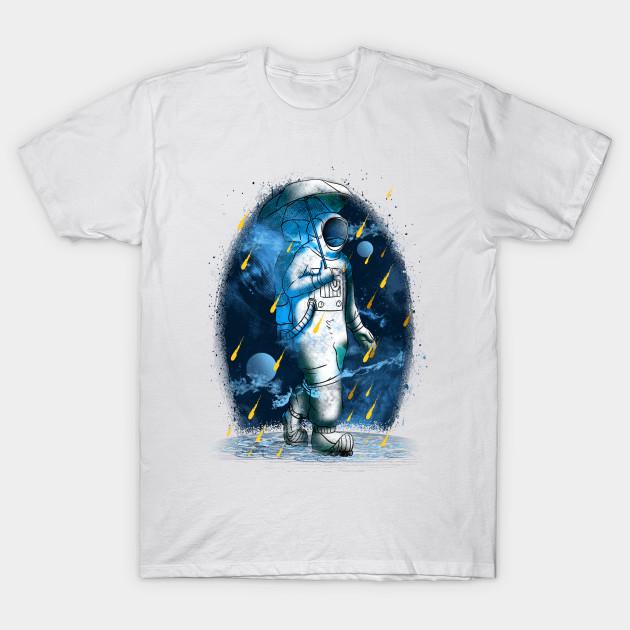 T Shirt Women Astronaut Meteor Shower Space Harajuku Print Kawaii Tshirt Summer Short Sleeve Female T-Shirt Top Tee