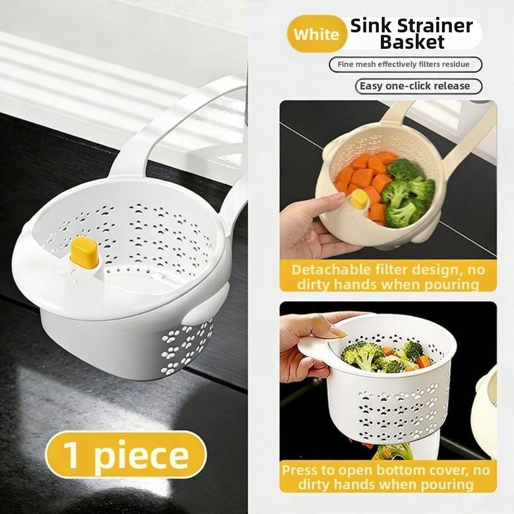 Punch-free Sink Hanging Strainer Basket Detachable Food Residue Separator Vegetable Washing