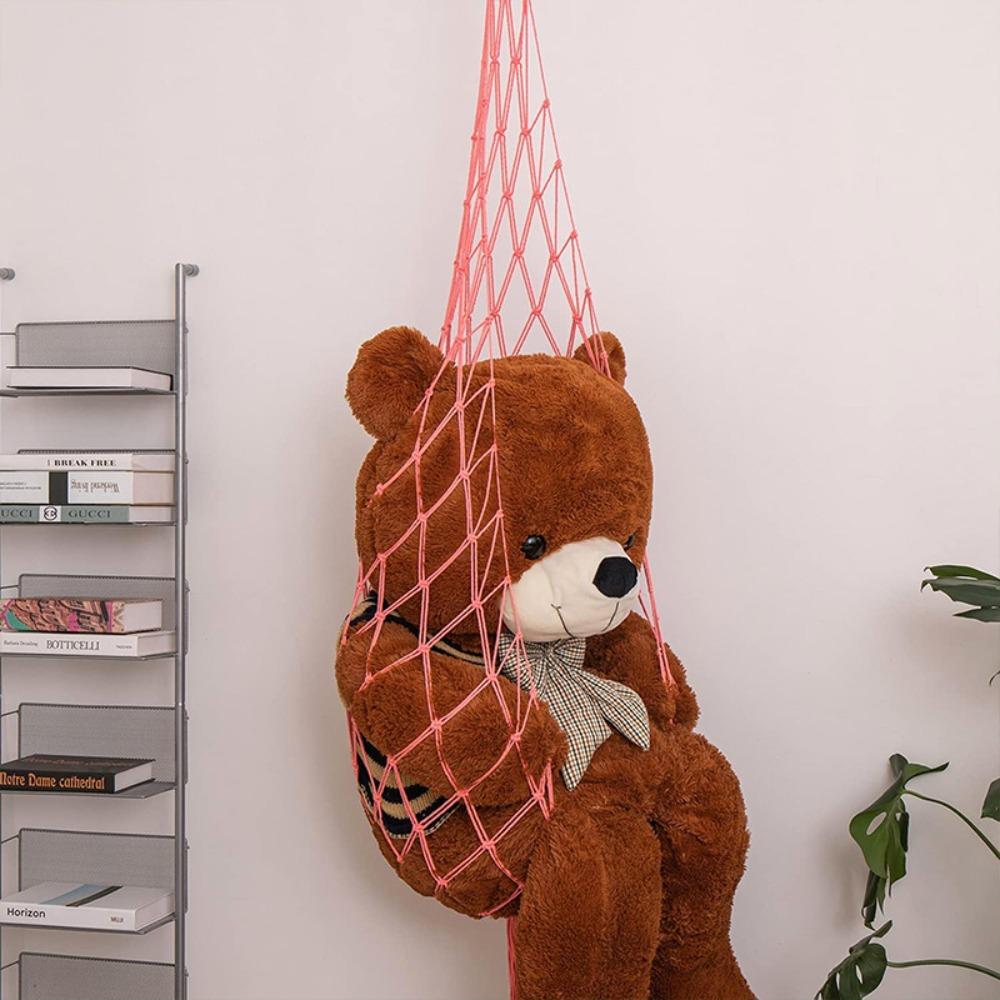Wall Mounted Hanging Net Organizer INS Stuffed Doll Storage Holder Plush Toy Hammock  Playroom