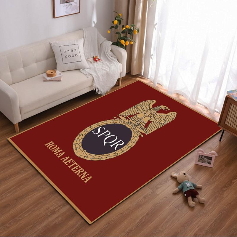 Roman Eagle SPQR Design, Red and Gold Rug Non-slip rug suitable for living room and bedroom sofas sofas