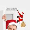 Wooden Santa Theme Door Frame Decoration Hand Painted Christmas Decorations 2pcs