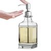AEE2-Glass Soap Dispenser With Rust Proof Stainless Steel Pump Refillable Hand Soap Dispenser Bathroom Soap Dispenser