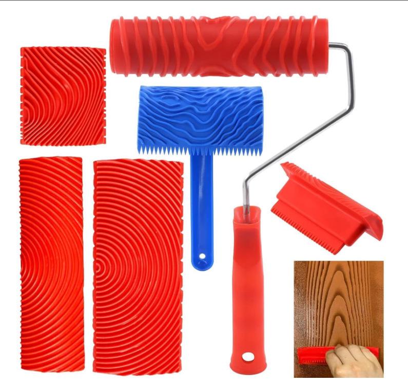 Wood Grain Tool Set for Imitation Paint Application on Furniture and Surfaces
