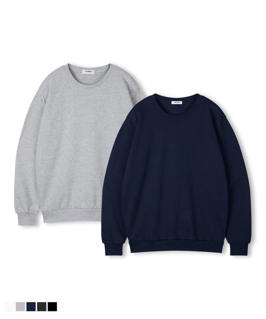 TOPBOY [Non-Fleece Or Fleece] Easy Sweatshirt 5 Colors (D Type)