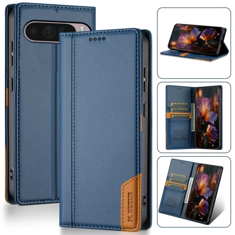 Magnetic Anti-theft Brush Leather Wallet Card Slot Phone Case for Google Pixel 10 Pro XL 9 9A 8 8A Flip Purse Holder Cover Coque