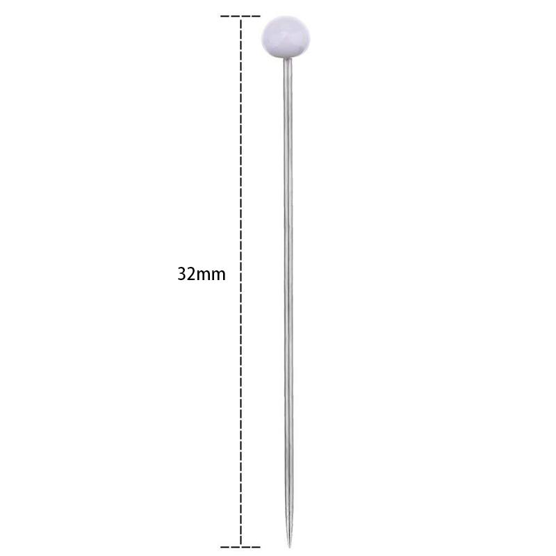 100 шт./кор., красочные круглые жемчужные головки, маленькие длинные булавки для шитья, иглы для шитья, маркеры для шитья, швейные инструменты, ремесло DIY