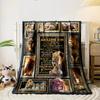 Lion Pattern Dad To Son Blanket bedroom Blanket for Livingroom Couch lunch break Soft throw for Friend's festival Gift