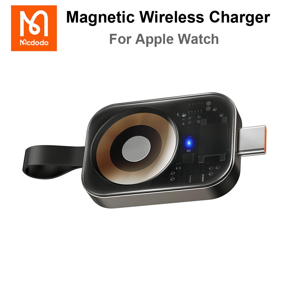 Mcdodo Apple Watch Magnetic Wireless Charge Charger For Iwatch Series 8 7 Se 6 5 4 3 Portable Magnet Induction Usbc Charging Pad