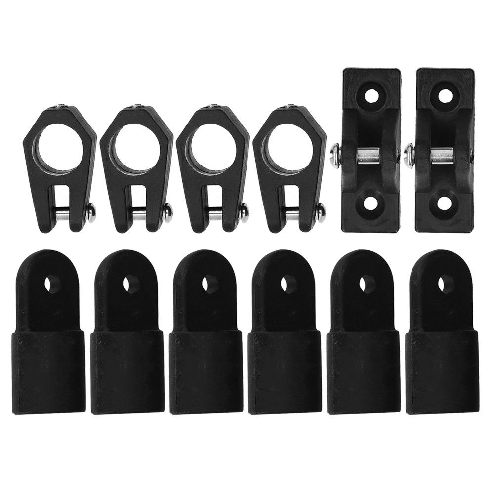 12pcs/set 7/8'' Jaw Slide Black Eye End Cap Fitting Hardware Deck Hinge Bimini Top Installation