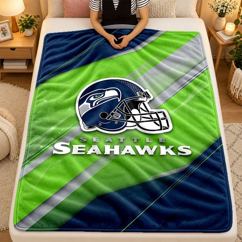 Фланелевое одеяло Seattle Seahawks Теплое Мягкое Плед для Дивана Кровати Гостиной