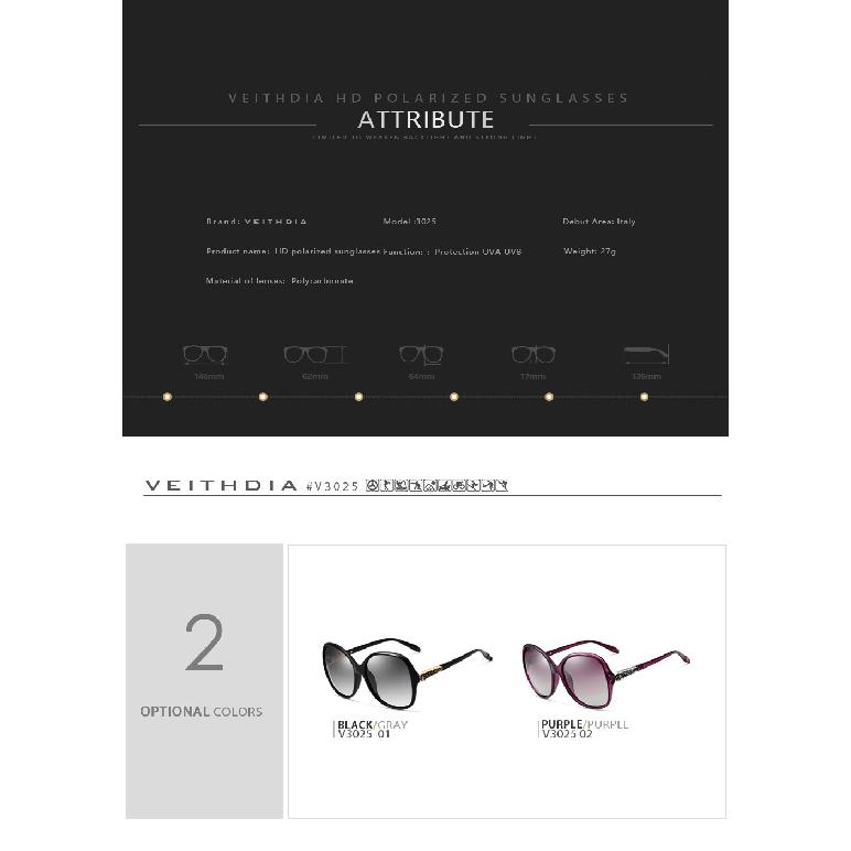 Women's diamond-studded polarized round-frame sunglasses, TR90 material, shade 30