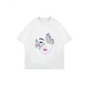White T Shirt With Butterfly Face Print For Casual Wear