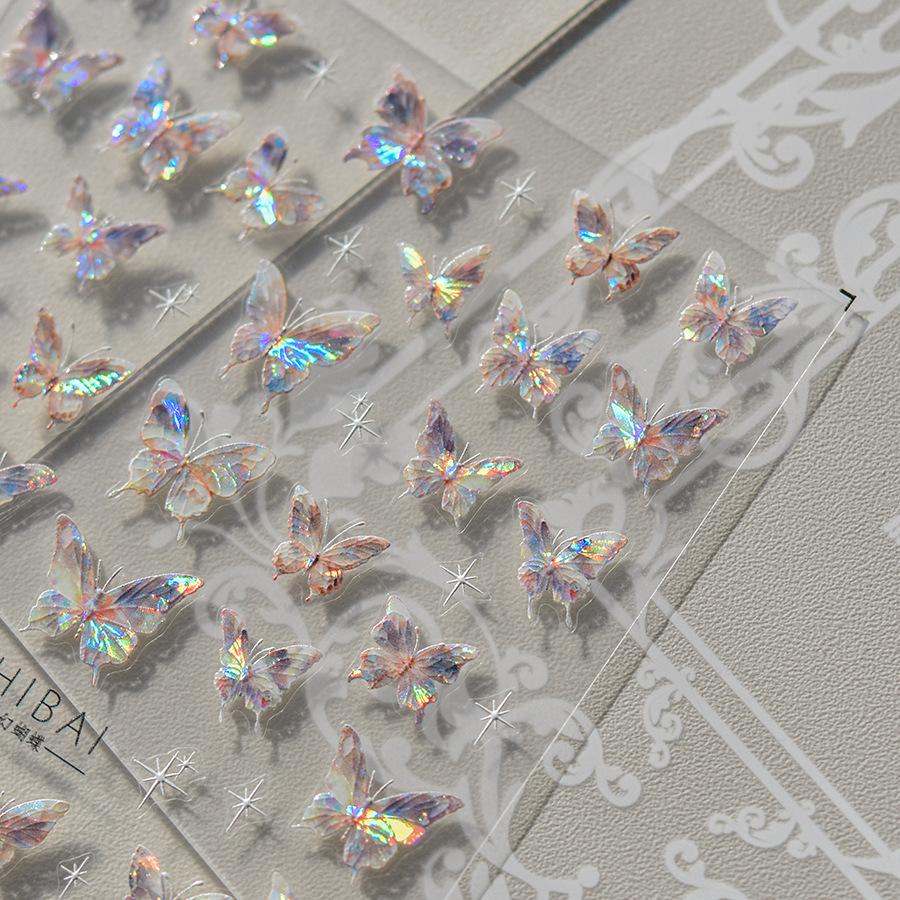 Наклейка для дизайна ногтей Shell Light Butterfly своими руками. Креативные декоративные наклейки.