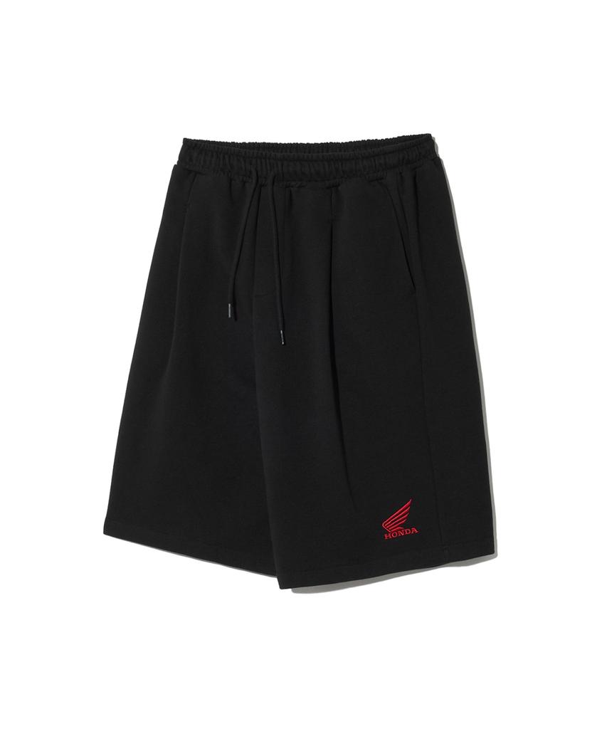 PHYPS MOTORCYCLE Honda Original Wing Logo Bermuda Sweat Pants_Black
