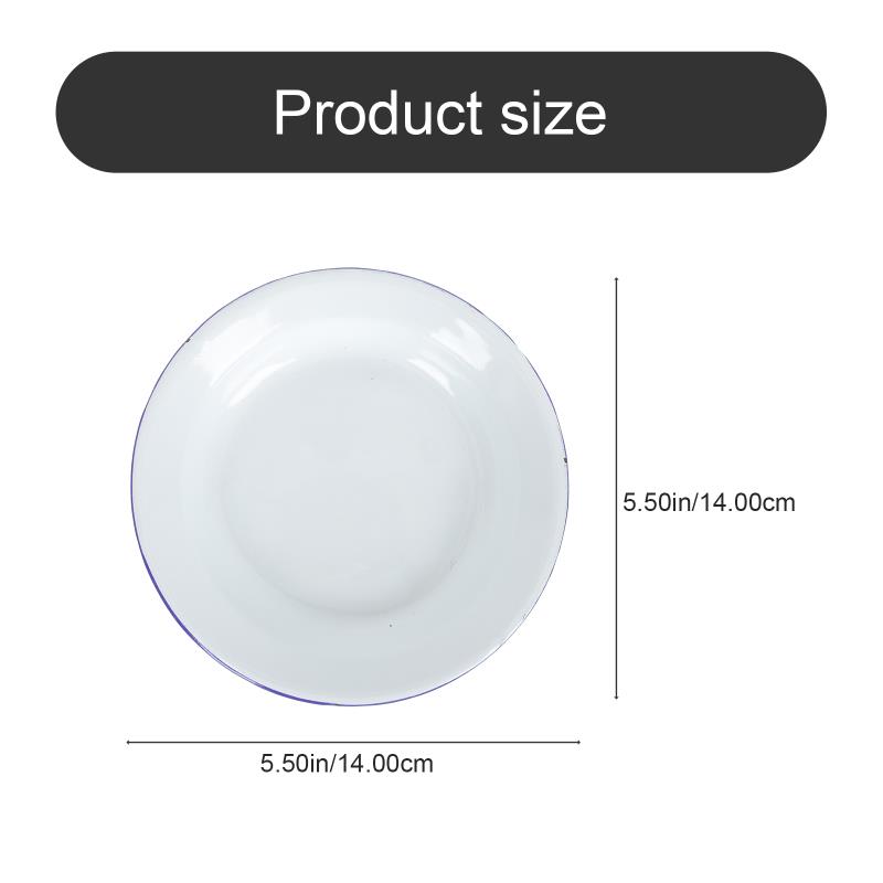 Набор эмалированной сервировочной посуды из 4 предметов Белые блюда Эмалированная посуда Вегетарианская диета Обеденные тарелки