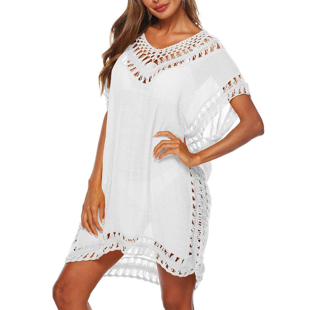Swimsuit Bikini Summer Beach Women Cover Up Loose Plus Size Crochet Cover Ups