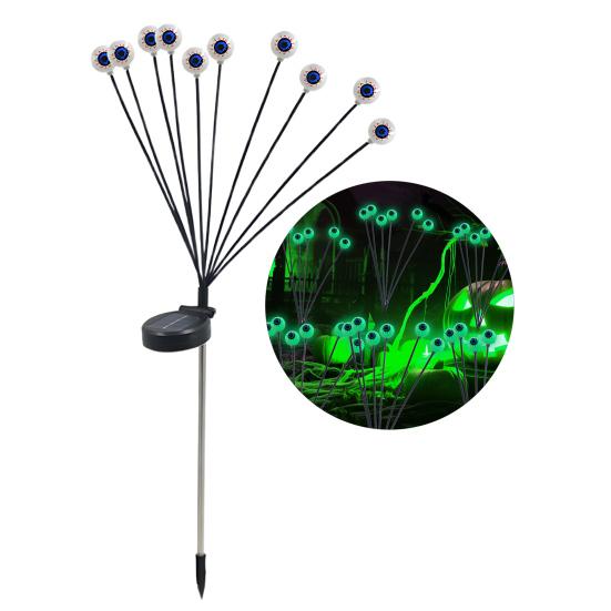 Solar Eyeball Lights Halloween Outdoor Stake Lights Colorful Glowing Ghost Eye Design Waterproof Decorative