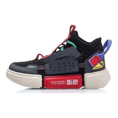 Li Ning Kids Wudao 2 One Piece Weave Wade повседневные спортивные туфли детские кроссовки черные YKCP104-1