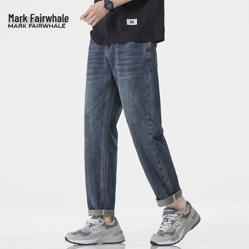 Mark Fairwhale Men's American Retro Loose Straight Jeans