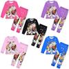Kids Boys Girls Anime Cartoon Bad Guys Printed Casual Long Sleeves T-Shirt Pants Trousers Clothes Set