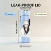 1PC Traditional Oriental Lady 750ml Color Plastic Sports Water Bottle Leakproof Flip Straw Lid Suitable for Sports Office Home Use