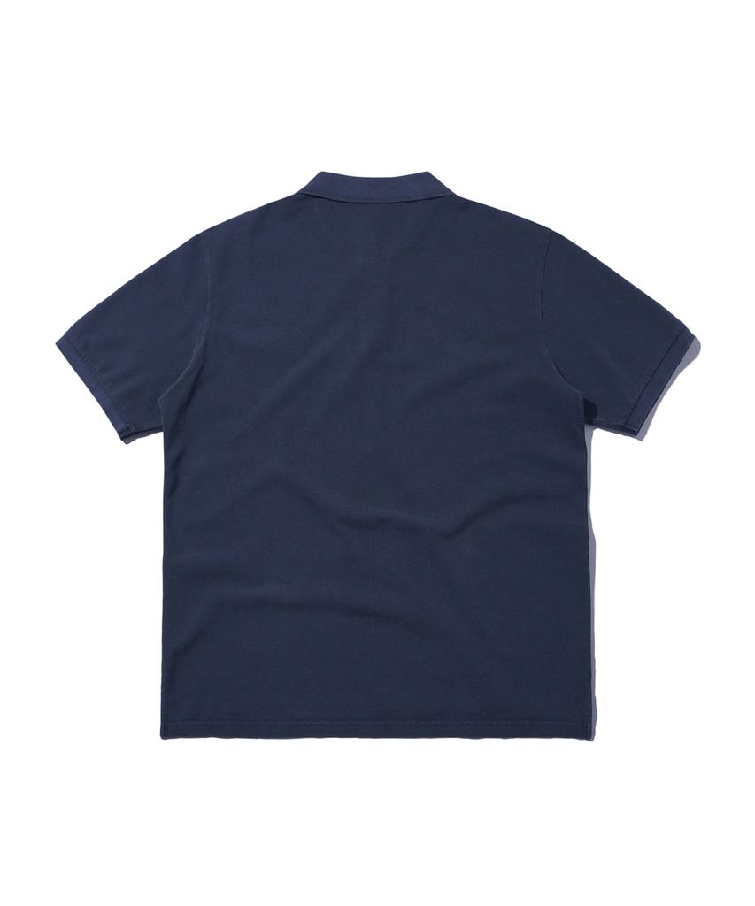 DISCUS ATHLETIC Pique Regular Fit Blank Polo Shirt Washed Navy