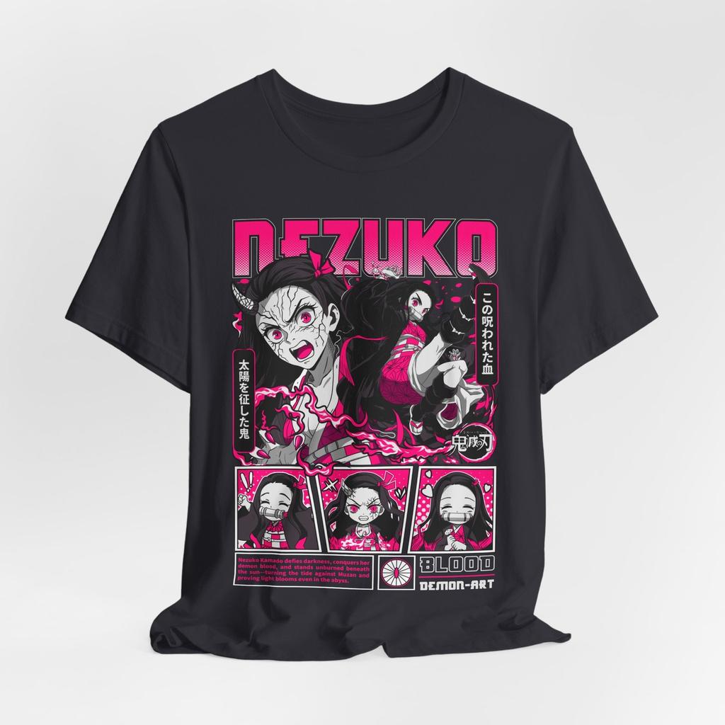 Nezuko Anime Graphic T-Shirt Mens Womens Tees Top Tee Tops - Unisex Jersey Short Sleeve T-Shirt Mens Womens Tees Top, Demon Slayer
