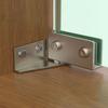 Stainless Steel Display Cabinet Hinge Side Mounted Cabinet Glass Hinge  Furniture Hardware
