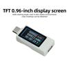 USB-измеритель мощности 0,96-дюймовый цифровой мультиметр TFT с Type-C, двунаправленное измерение тока, тестер напряжения DC 4-30V