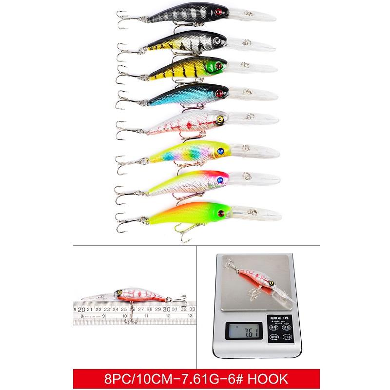 Набор наживок для рыбы, 16 шт., смешанная наживка Minorua, набор поддельных наживок