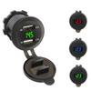 New Car Cigarette Lighter 4.2A Car Charger Dual USB Socket Power Plug 12V 24V LED Voltmeter Moto Auto Splitter Adapter