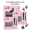Пышный 3D набор сегментированных накладных ресниц, толстые, завитые, удобные, набор сегментированных пучков