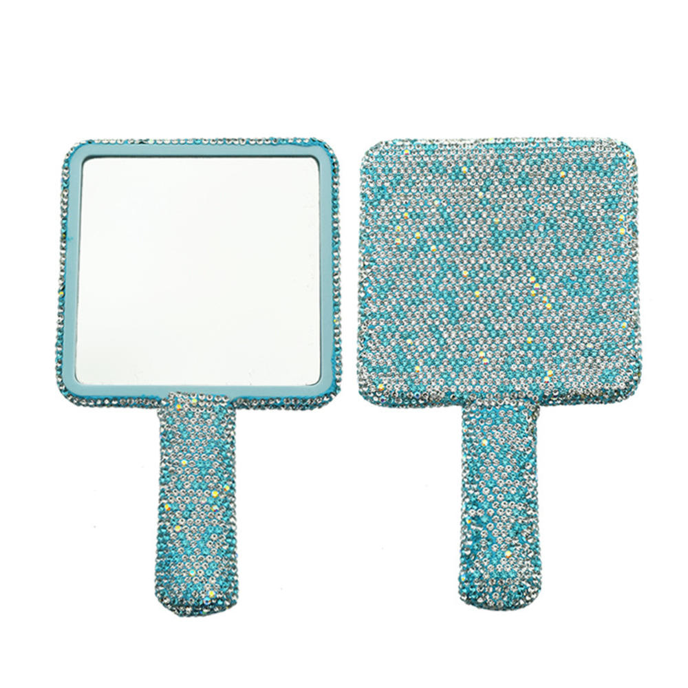 Ручное зеркало для макияжа с бриллиантами, зеркало в форме сердца, женская ручка, косметические инструменты для макияжа, ручное косметическое зеркало для макияжа