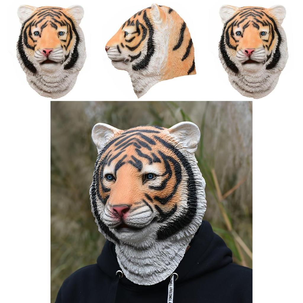 Забавная маска тигра, изготовленная из высококачественного латекса для праздничных мероприятий