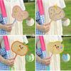 Hand-cranked Pu Fan Bamboo Craft Fan New Handheld Fan  Home Decor