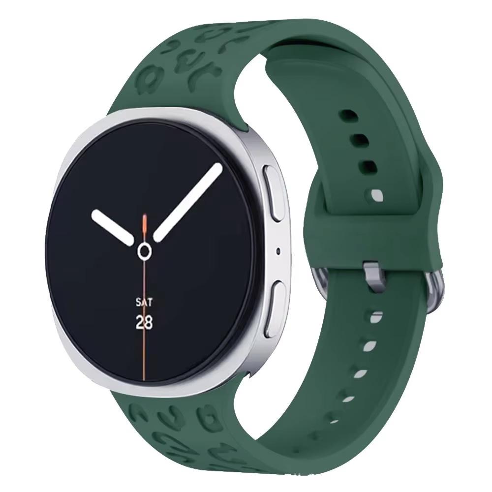 Ремешок для Samsung Galaxy watch 8/8 classic 46мм 44мм 40мм Гравированные леопардовые браслеты на запястье Correa pulseras Galaxy watch 8 Ремешок