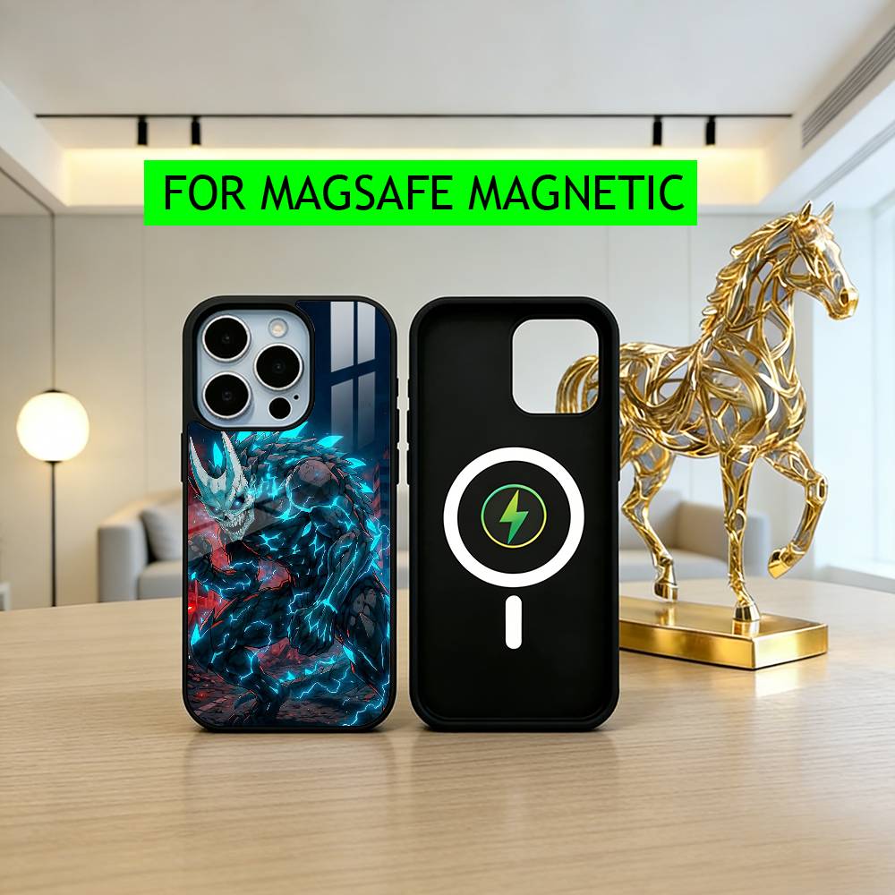 Monster K-Kaiju No. 8-es Phone Case For iPhone17,16,15,14,13,12,11 Plus,Pro Magnetic with Magsafe Wireless Charging
