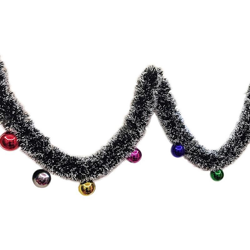 2 м Рождественская лента гирлянда Рождественская елка подвесные украшения венок мишура полоски с шаром свадебные принадлежности новогодний декор