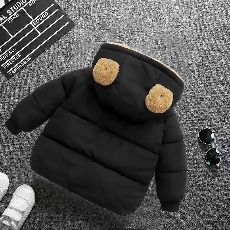 Куртка для маленьких девочек, зимняя куртка для мальчиков, пальто, детская теплая верхняя одежда с капюшоном, пальто, детская одежда