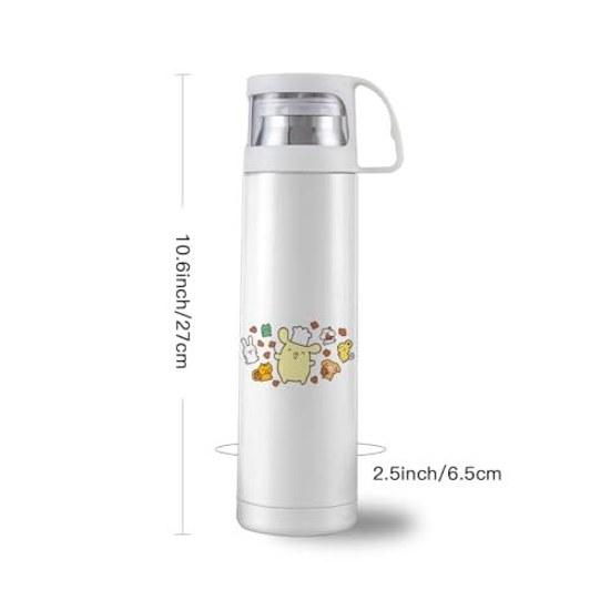 Water bottle Pom Purin tumbler cold retention heat thermos cup direct drinking leak-proof stainless steel vacuum insulation sports lightweight hiking
