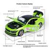 1/32 Mustang GT500 Металлическая литая модель автомобиля Сила возврата Вперед Звук и свет Детская игрушечная машинка Подарок для мальчика